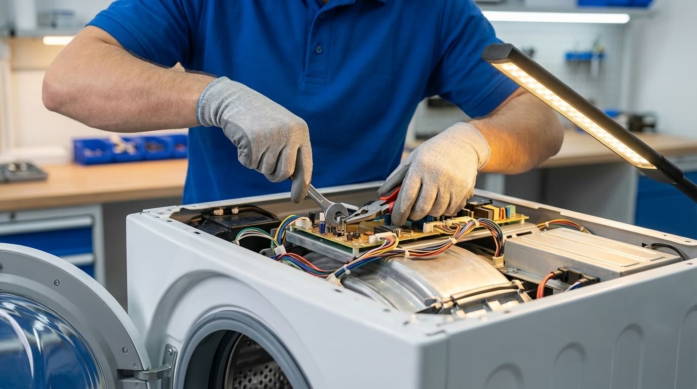 Гарантия на ремонт стиральной машины и замену запчастей